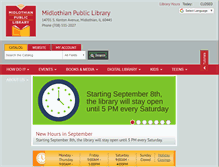 Tablet Screenshot of midlothianlibrary.org